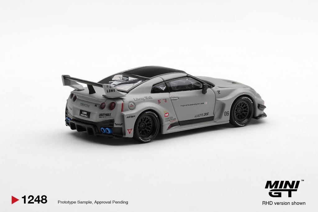 MINI GT Nissan LB-Silhouette WORKS GT 35GT-RR Ver.1 – Matt Grey #1248 – manufacturer reference