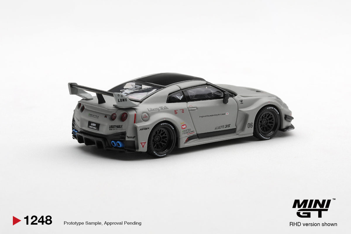 MINI GT Nissan LB-Silhouette WORKS GT 35GT-RR Ver.1 – Matt Grey #1248 – manufacturer reference