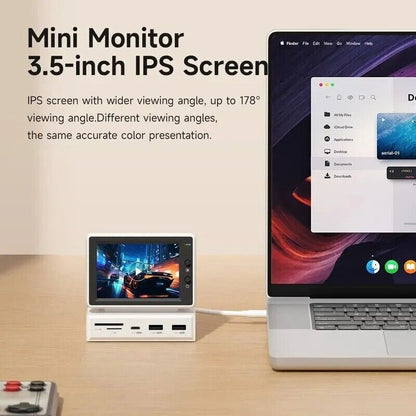 Hagibis 3.5Inch IPS Mini Screen AIDA64 Mini PC CPU RAM HDD Data Monitor Display