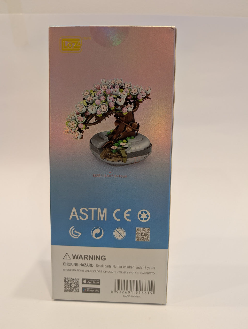 Pink Blossom Bonsai Building Set — 426 Pieces | LOZ Mini 1661 — original packaging photo