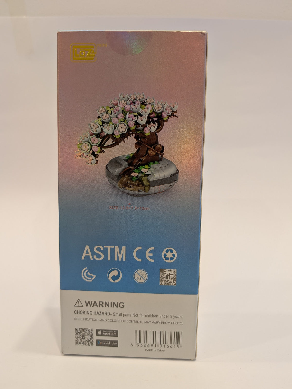Pink Blossom Bonsai Building Set — 426 Pieces | LOZ Mini 1661 — original packaging photo