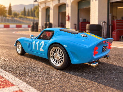 blue rear diecast model