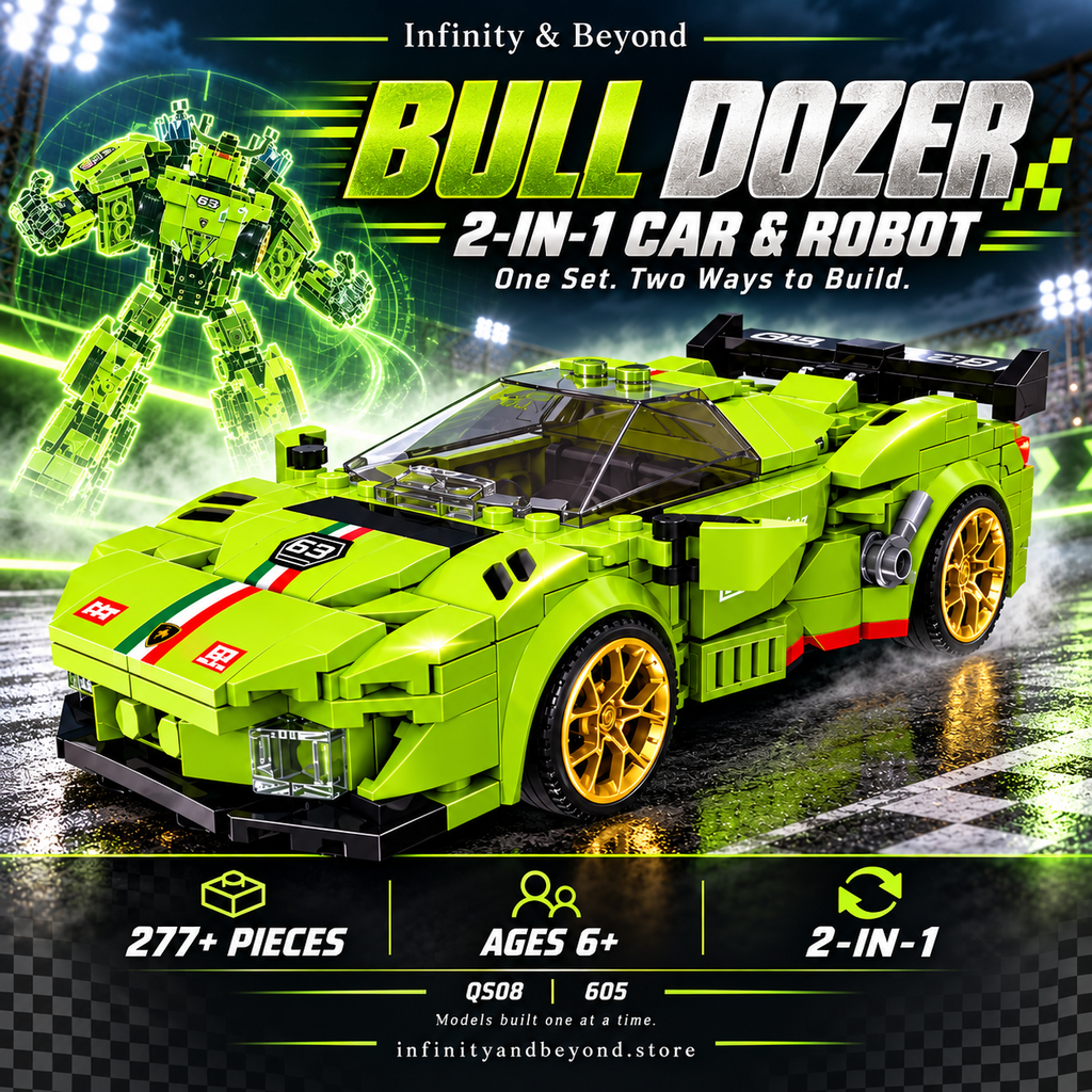 2-in-1 Transforming Car & Robot – 277+ Pieces (605) — detailed thumbnail