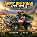 Army Off-Road Vehicle Building Set — 92 Pieces | JIE STAR 23011 — themed thumbnail