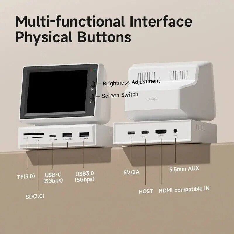 Hagibis 3.5Inch IPS Mini Screen AIDA64 Mini PC CPU RAM HDD Data Monitor Display