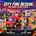 Global City Fire Truck & Petrol Station (52004) — detailed thumbnail
