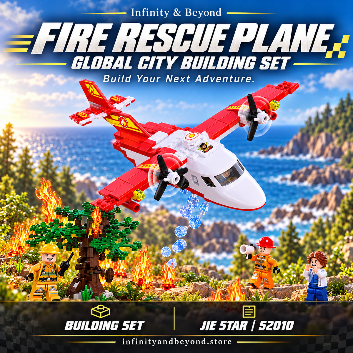 Global City Fire Rescue Plane (52010) — detailed thumbnail