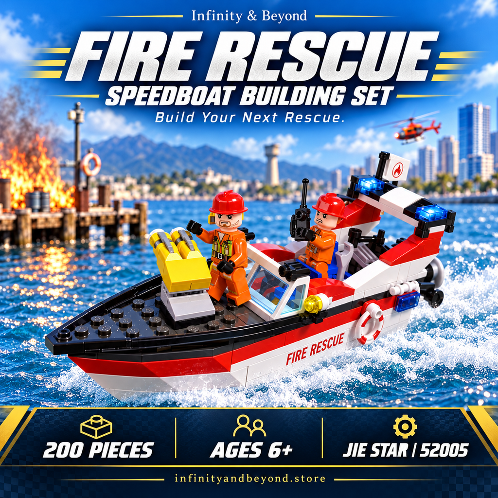 Global City Fire Rescue Speedboat – 200 Pieces (52005) — detailed thumbnail