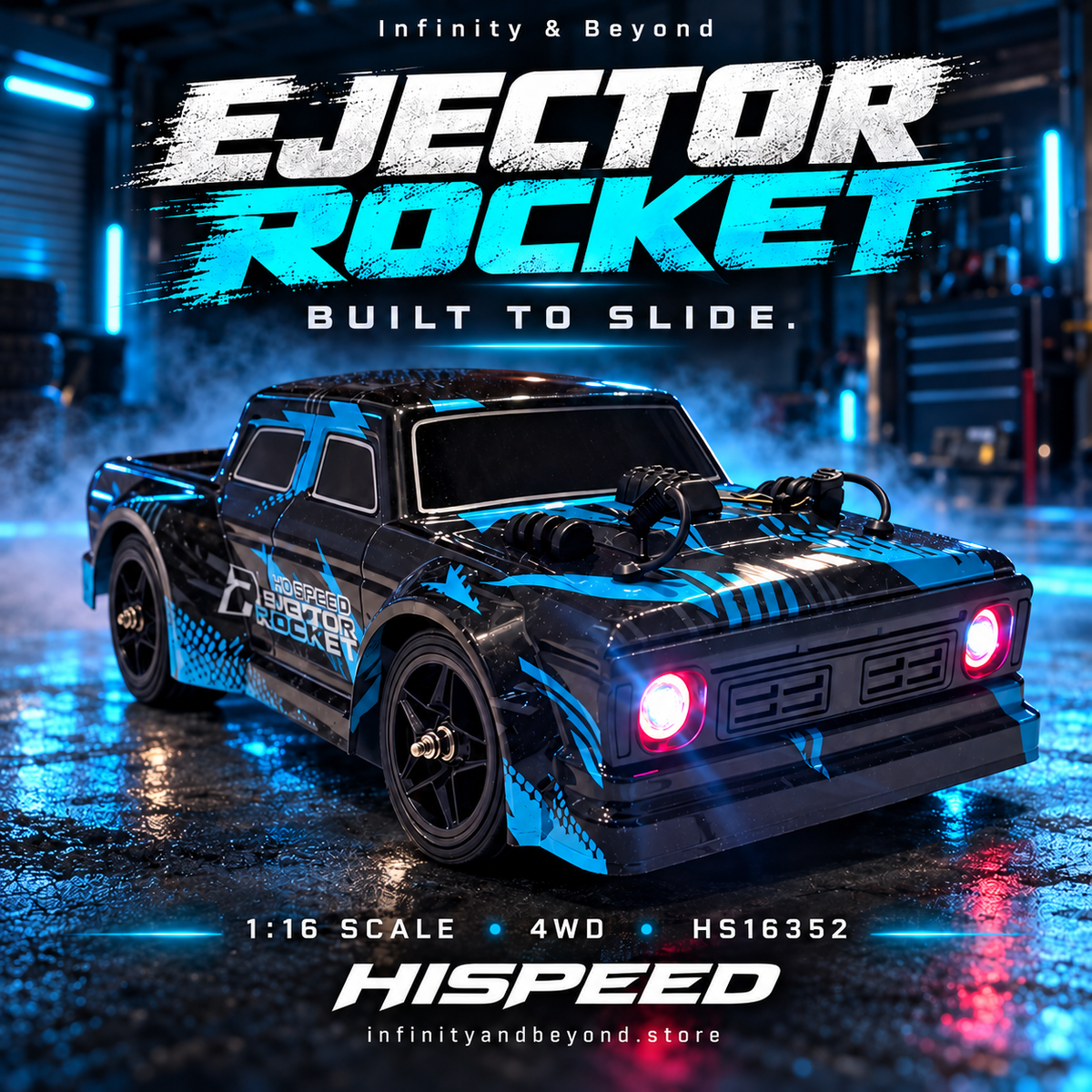 HISPEED Ejector Rocket blue 1:16 RC drift car