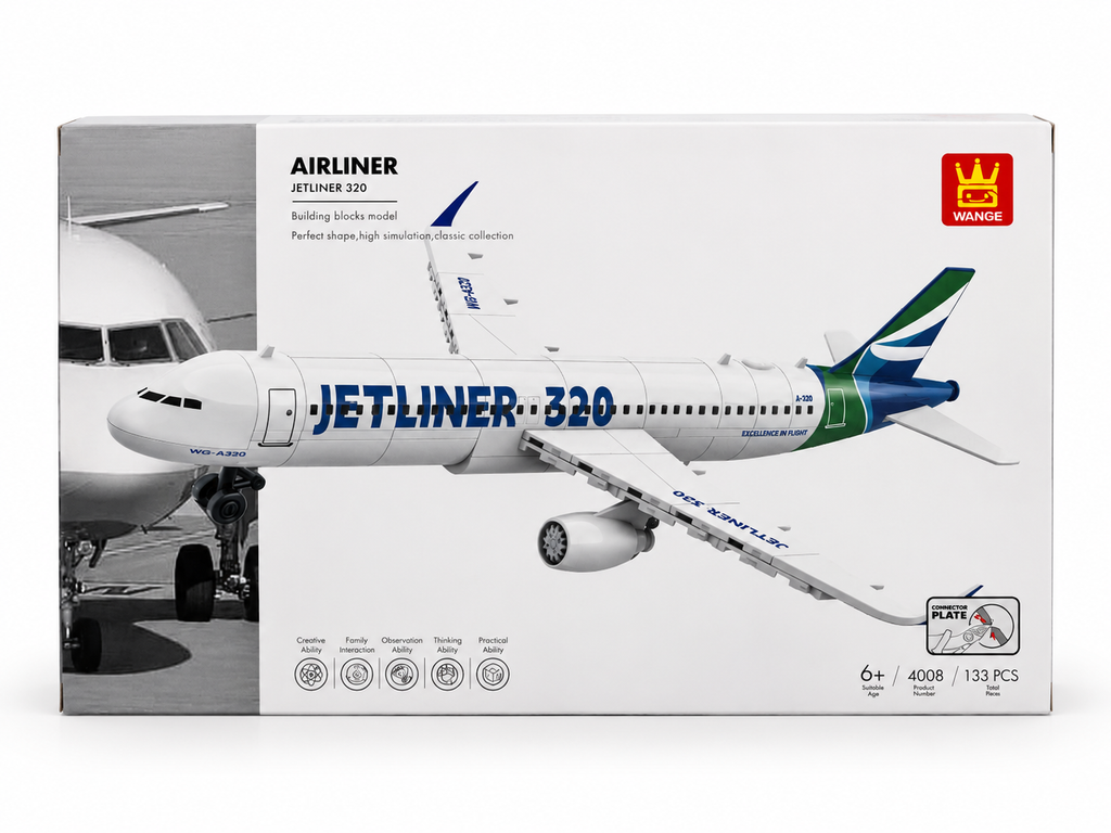 Jetliner 320 retail box on a clean white background