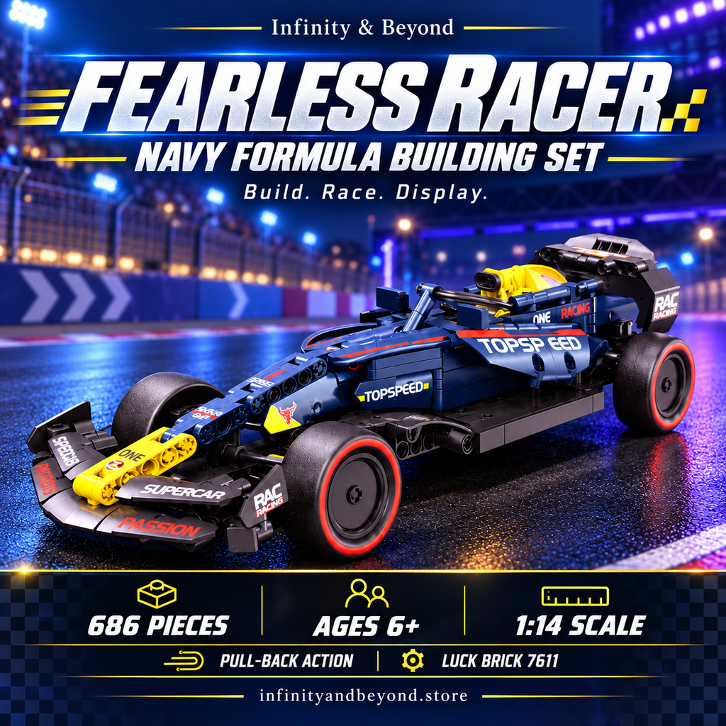 Fearless Racer Navy Formula Car – 686 Pieces (7611) — detailed thumbnail