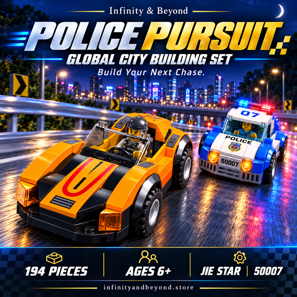 Global City Police Pursuit Building Set – 194 Pieces (50007) — detailed thumbnail