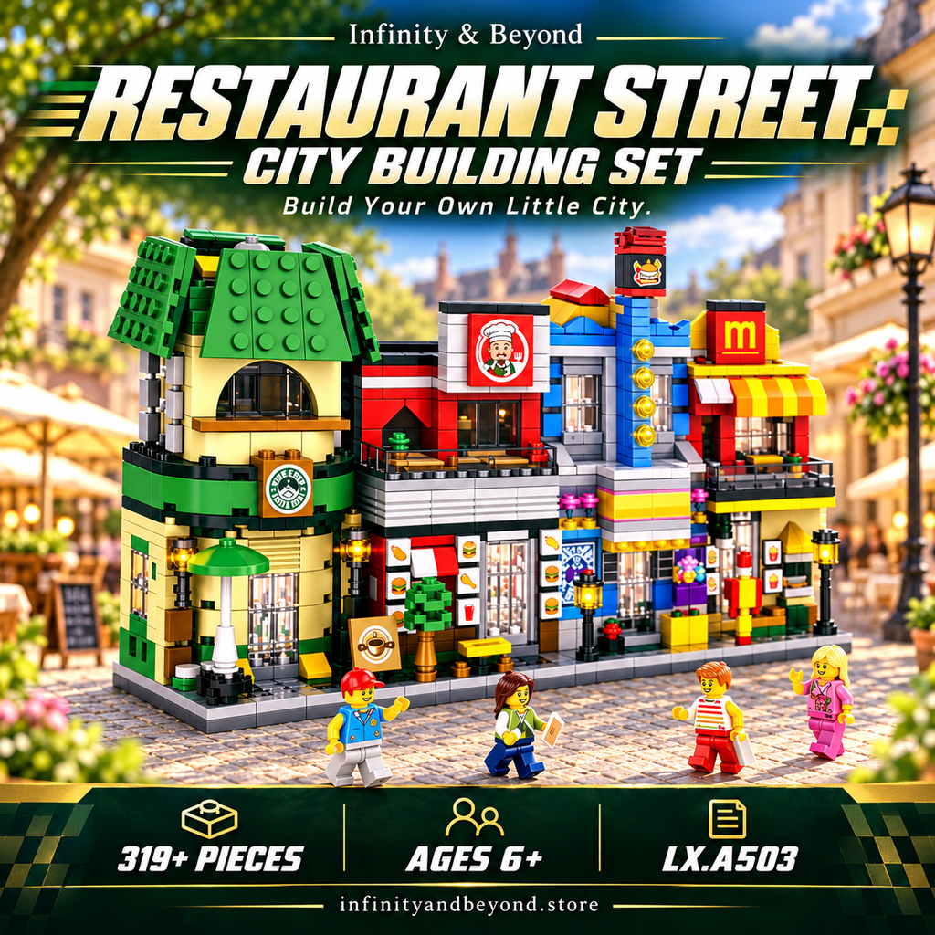 City Restaurant Street Building Set – 319+ Pieces (LX.A503) — detailed thumbnail