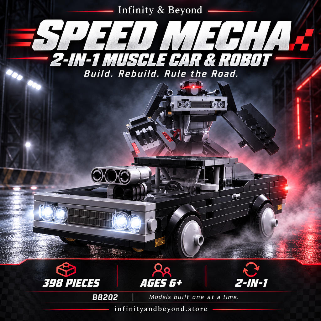 Speed Mecha 2-in-1 Muscle Car & Robot – 398 Pieces (BB202) — detailed thumbnail