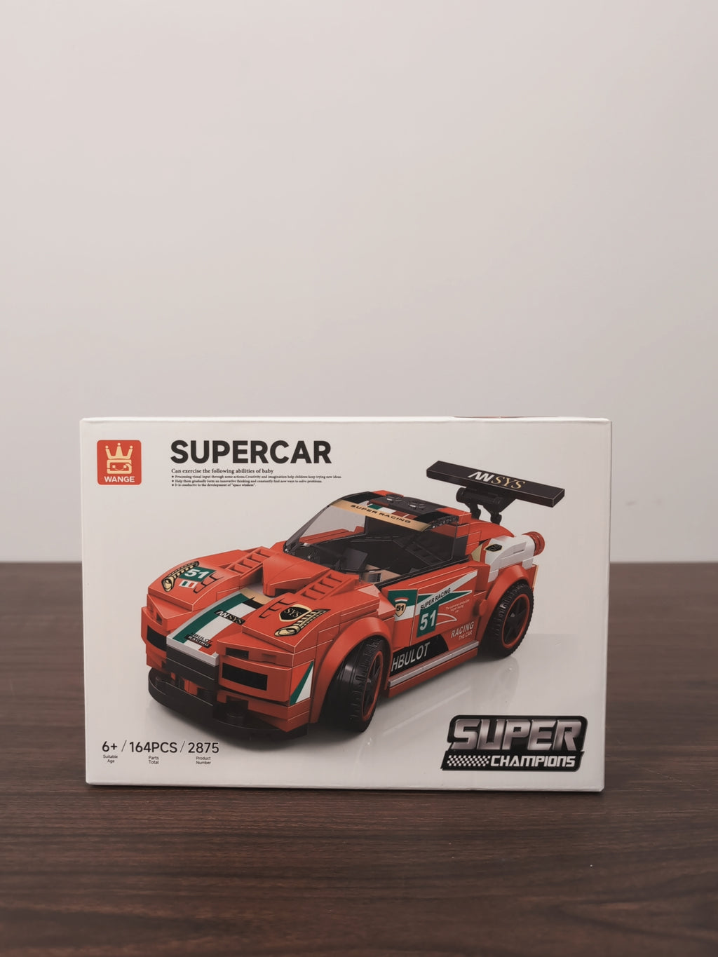 WANGE 2875 Red Racing Supercar — original box photo