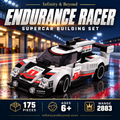 WANGE 2883 White Endurance Supercar — 175 pieces, ages 6+