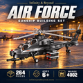 WANGE 4002 Gunship Helicopter — 264 pieces, ages 6+